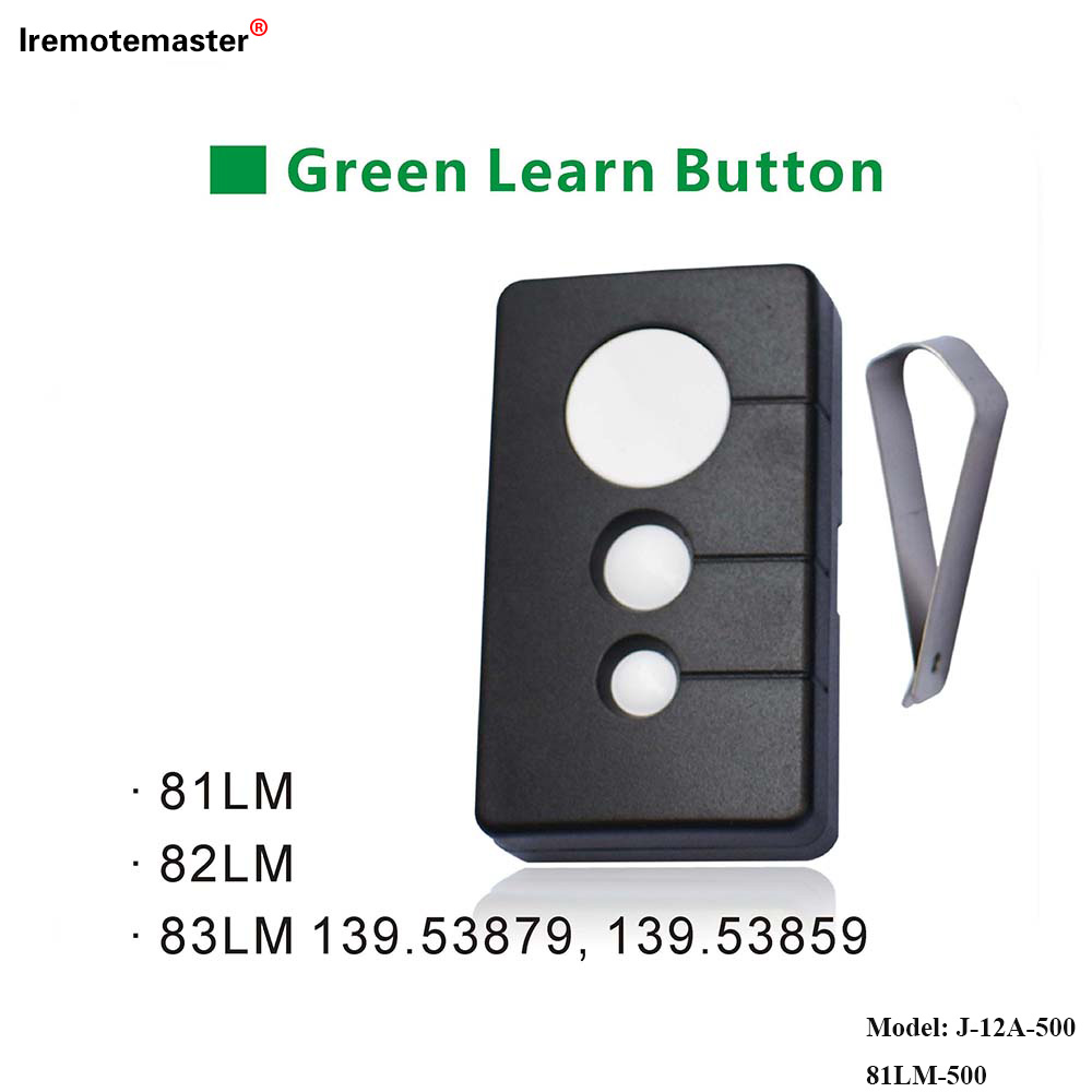 81LM 82LM 83LM Green Learn Button 390MHz garažo durų nuotolinio atidarytuvo